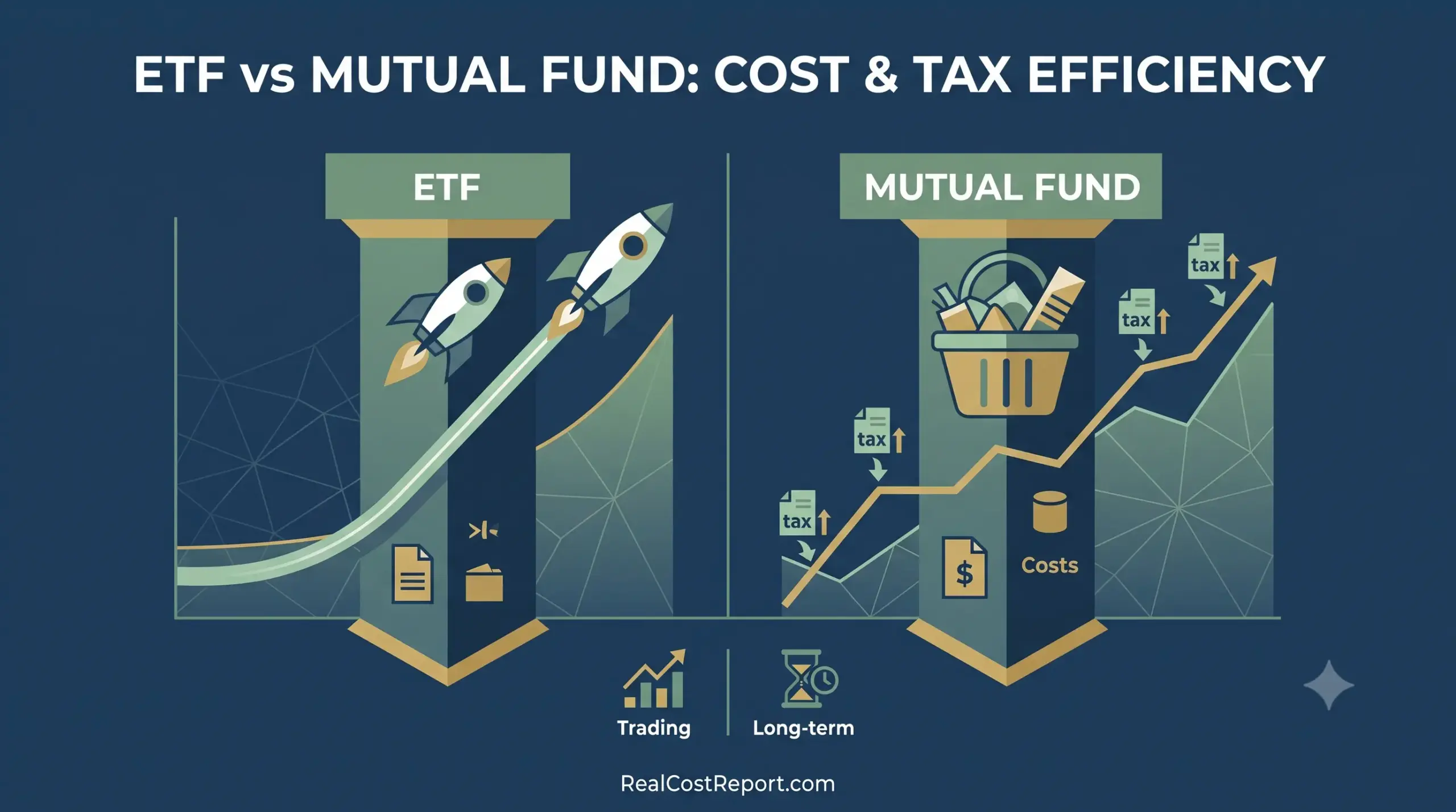 ETF vs Mutual Fund Cost and Tax Efficiency: 2026 Guide to What You Actually Pay